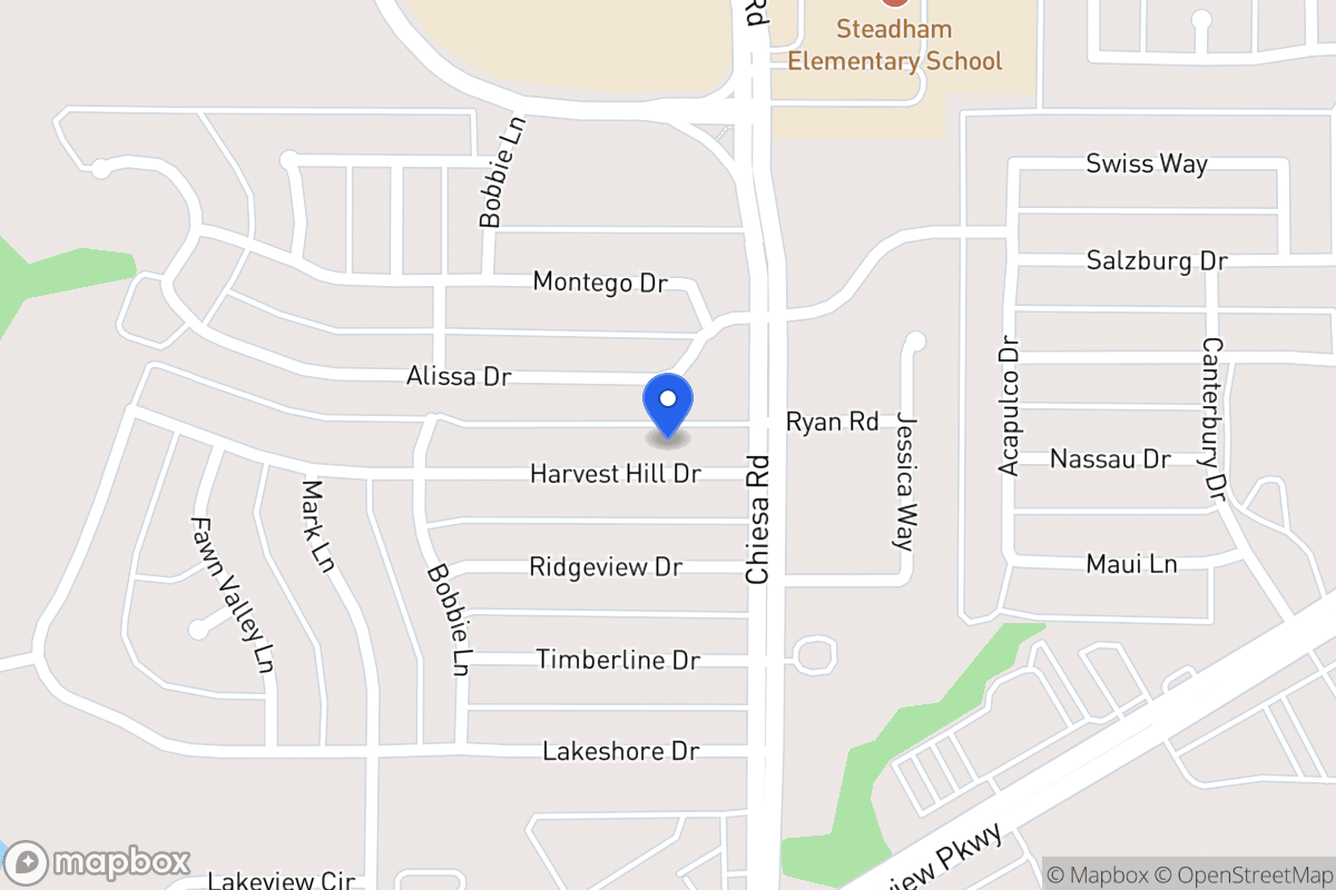 Map of 7301 Harvest Hill Dr