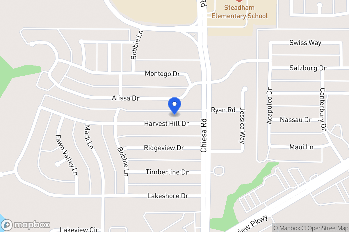 Map of 7217 Harvest Hill Dr