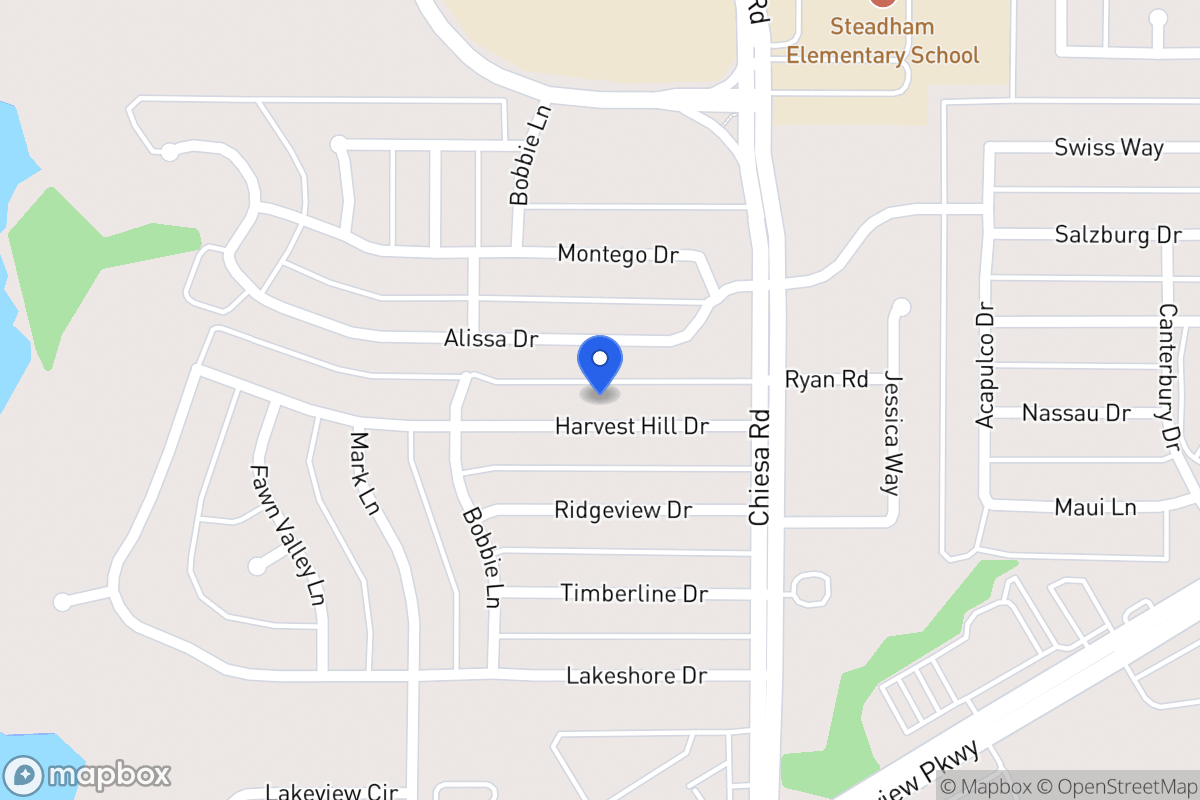 Map of 7205 Harvest Hill Dr