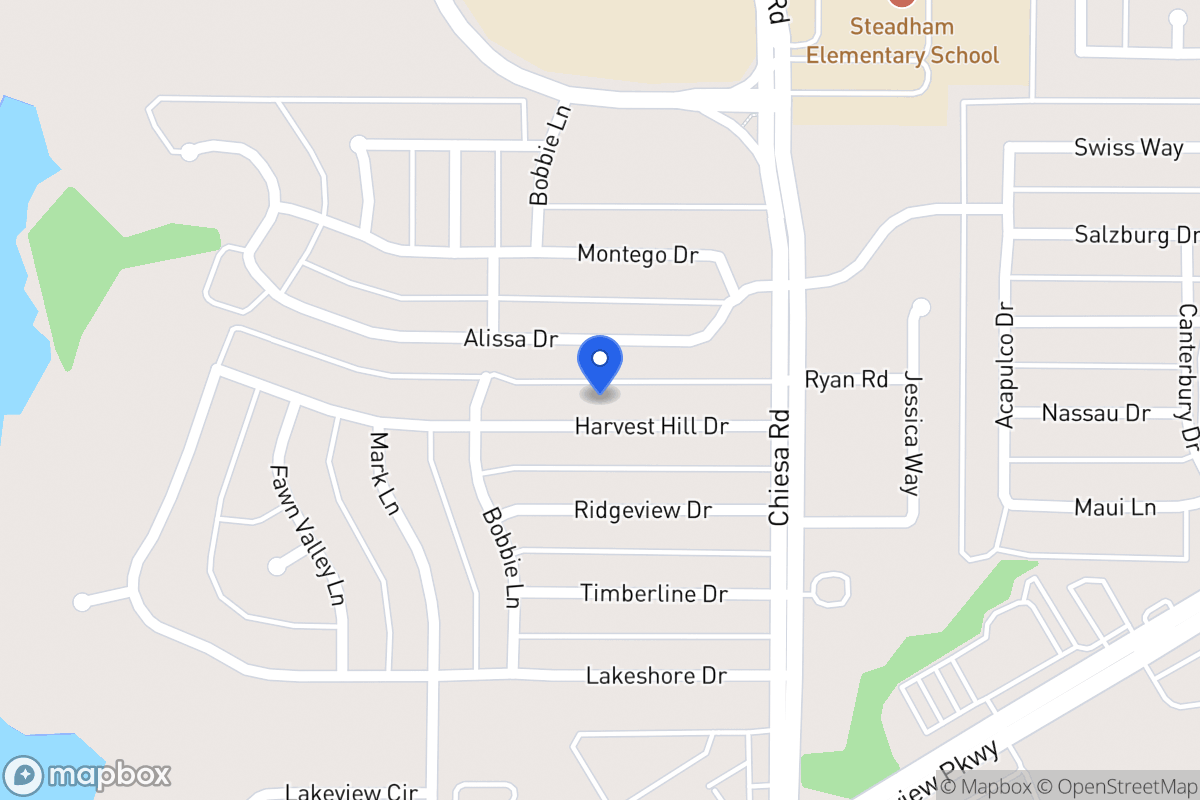 Map of 7201 Harvest Hill Dr