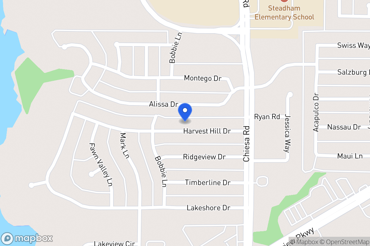Map of 7117 Harvest Hill Dr