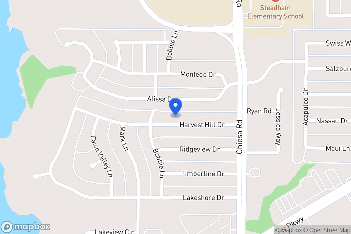 Map of 7113 Harvest Hill Dr