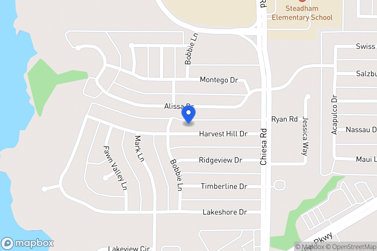 Map of 7109 Harvest Hill Dr