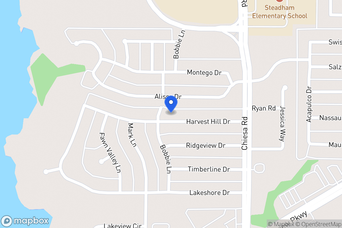 Map of 7105 Harvest Hill Dr
