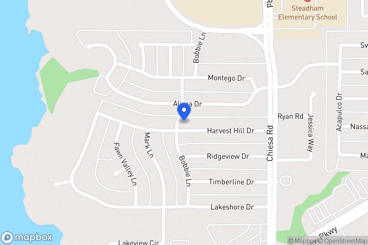 Map of 7101 Harvest Hill Dr