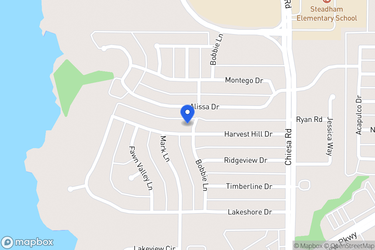 Map of 7009 Harvest Hill Dr