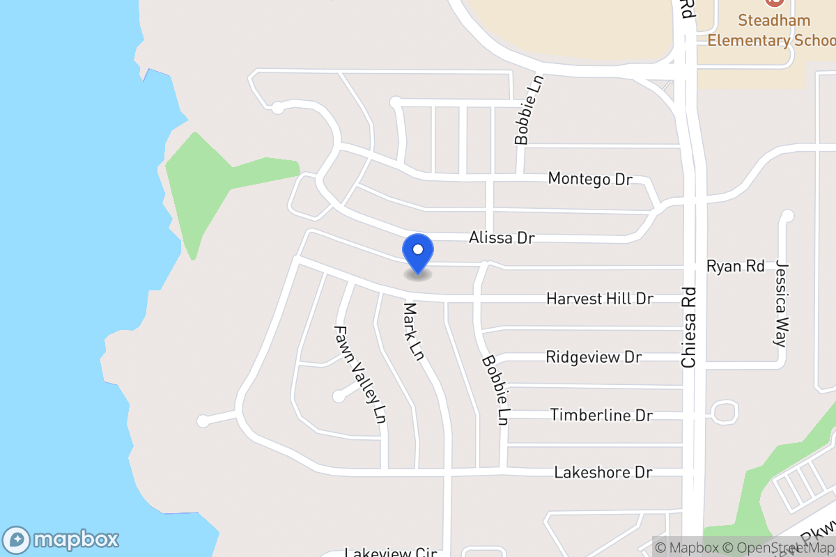 Map of 6909 Harvest Hill Dr