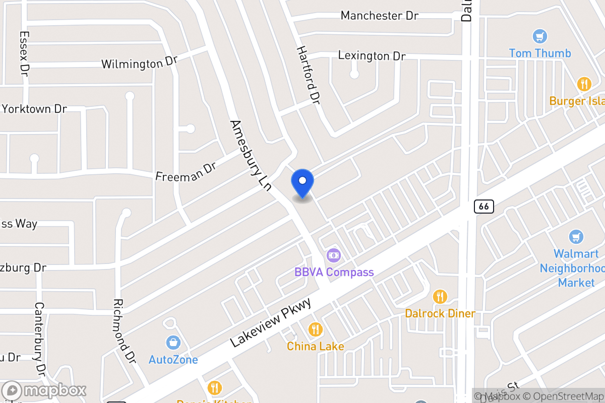 Map of 6210 Amesbury Ln