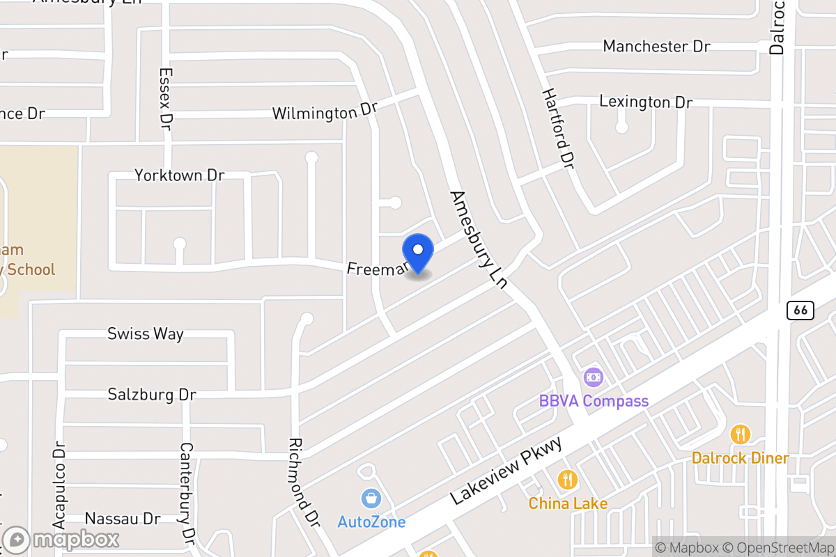 Map of 8110 Freeman Dr