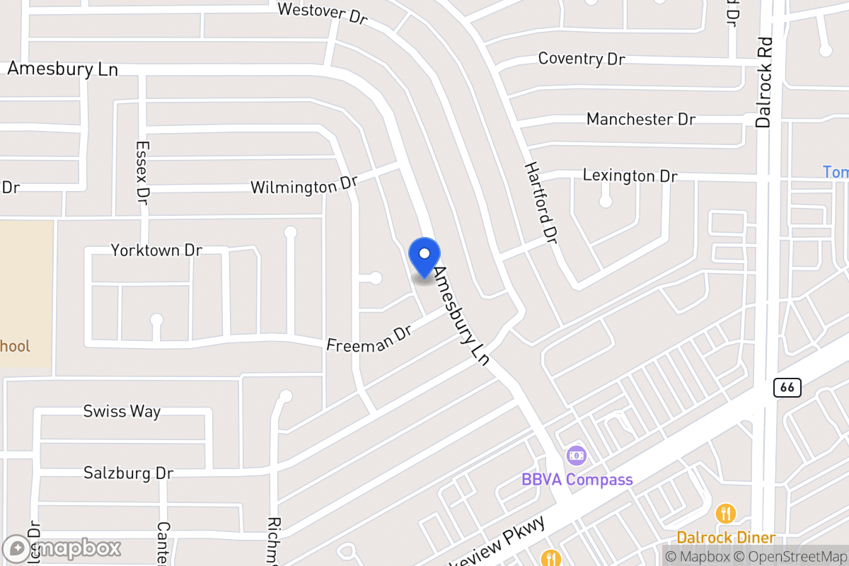 Map of 6413 Amesbury Ln
