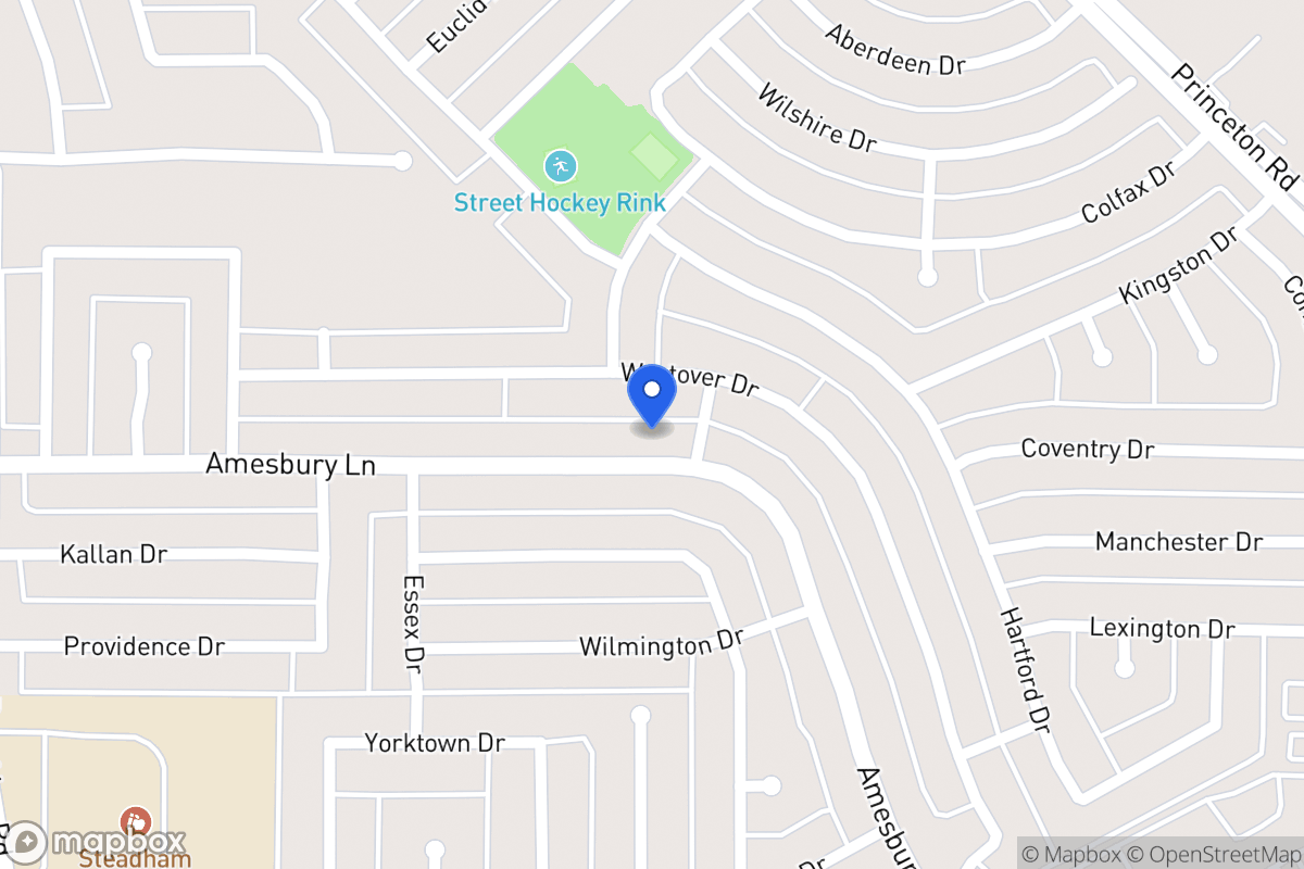 Map of 8005 Amesbury Ln