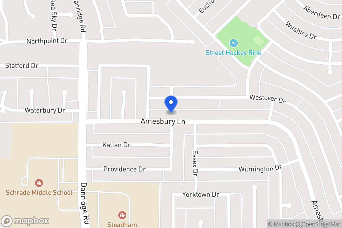 Map of 7613 Amesbury Ln