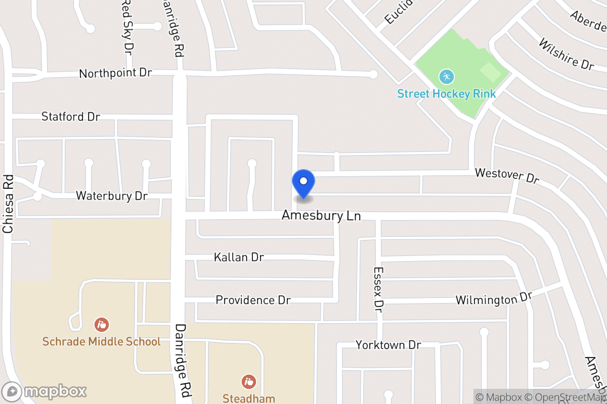 Map of 7601 Amesbury Ln
