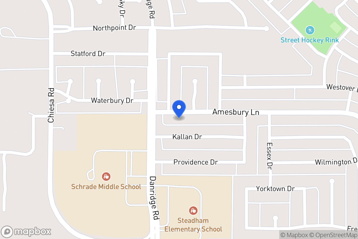 Map of 7414 Amesbury Ln