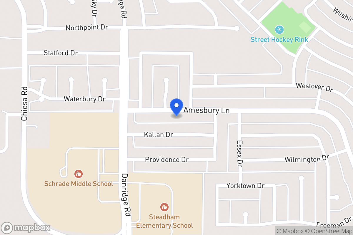 Map of 7514 Amesbury Ln