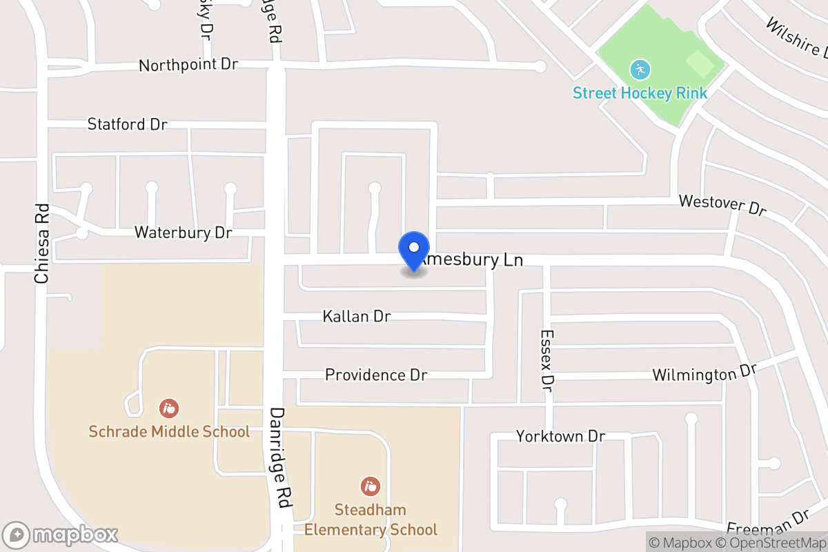 Map of 7602 Amesbury Ln