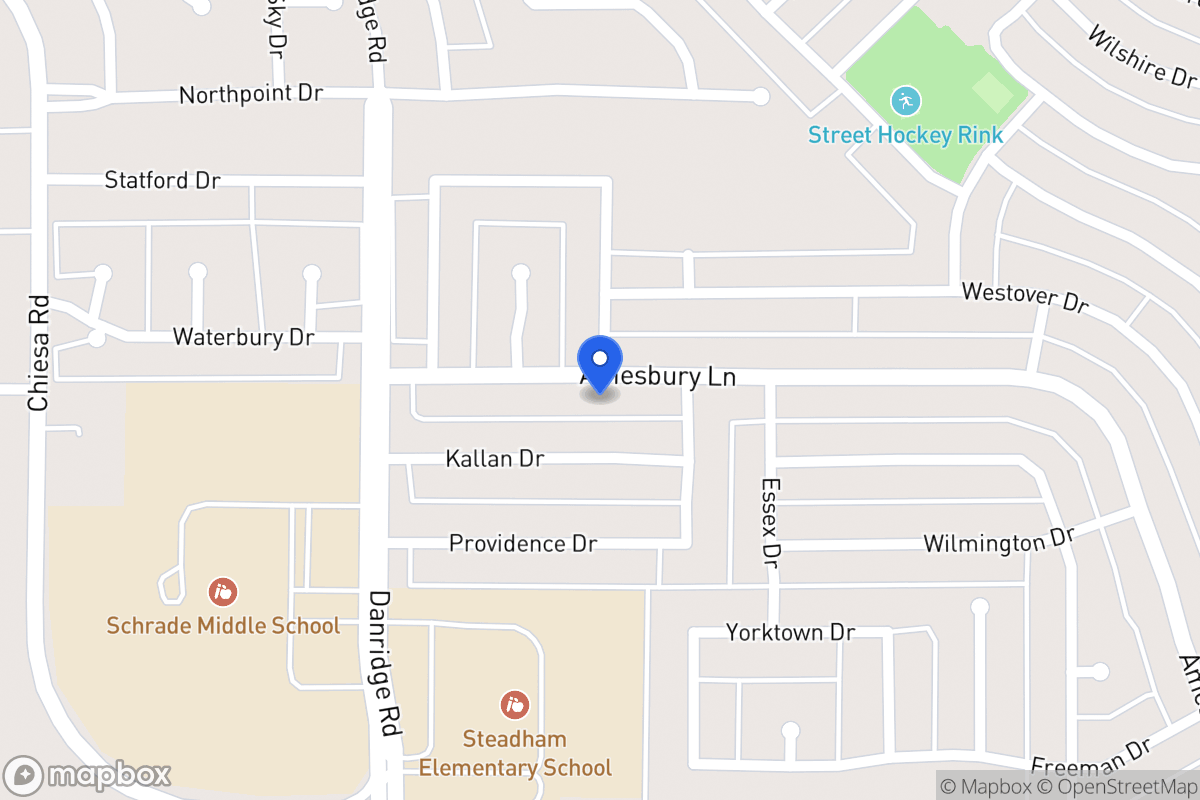 Map of 7606 Amesbury Ln