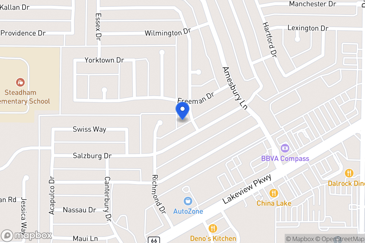 Map of 6401 Marquett Dr