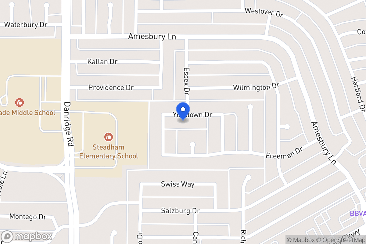Map of 7710 Yorktown Dr