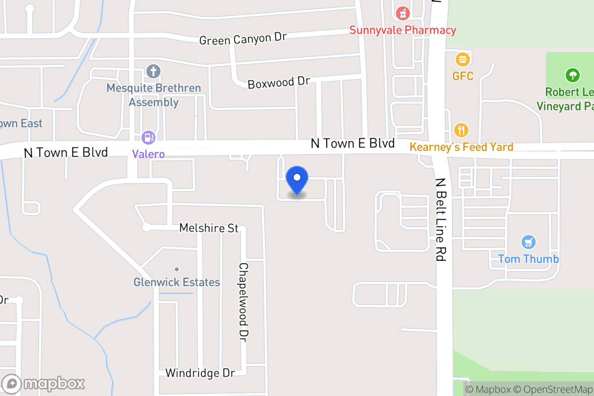 Map of 302 Town East Blvd
