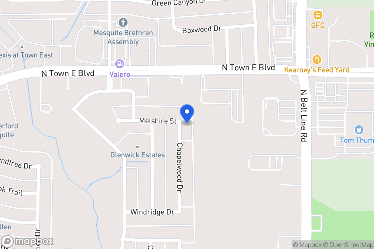 Map of 3414 Chapelwood Dr