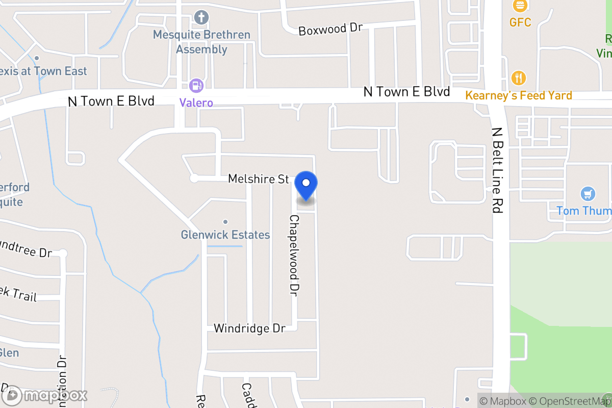 Map of 3410 Chapelwood Dr