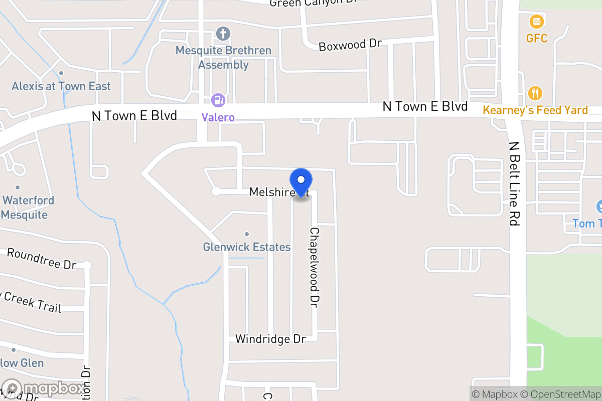 Map of 3411 Chapelwood Dr