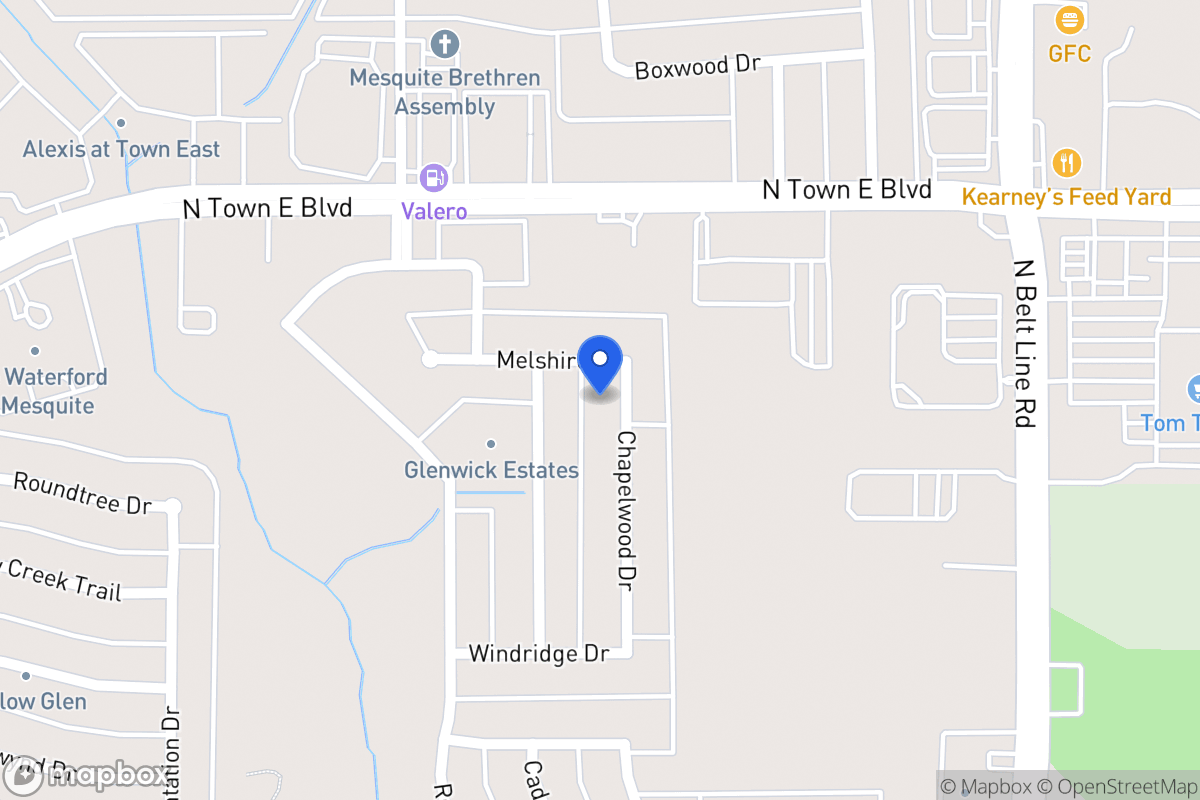 Map of 3409 Chapelwood Dr