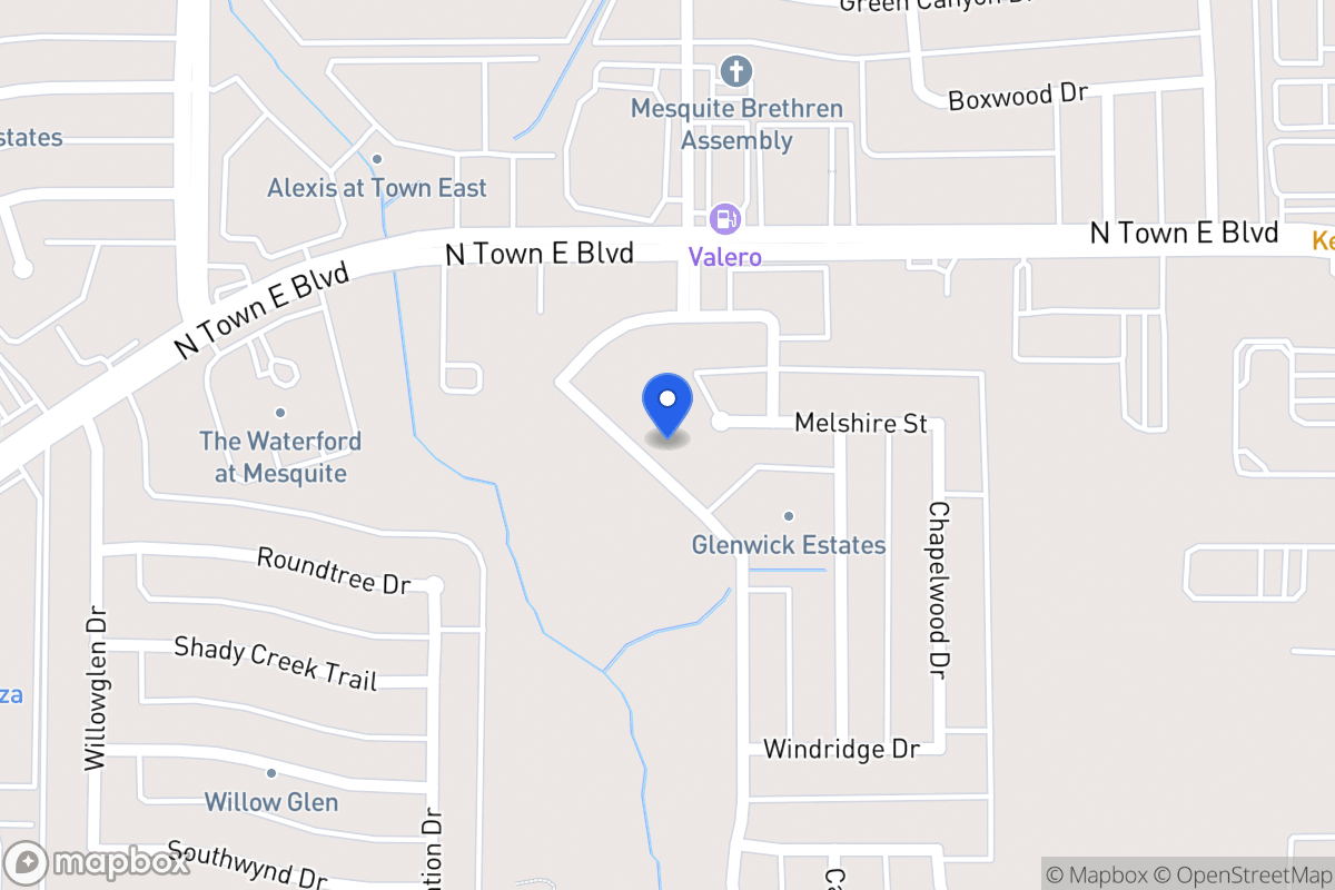 Map of 3414 Willowcreek Dr
