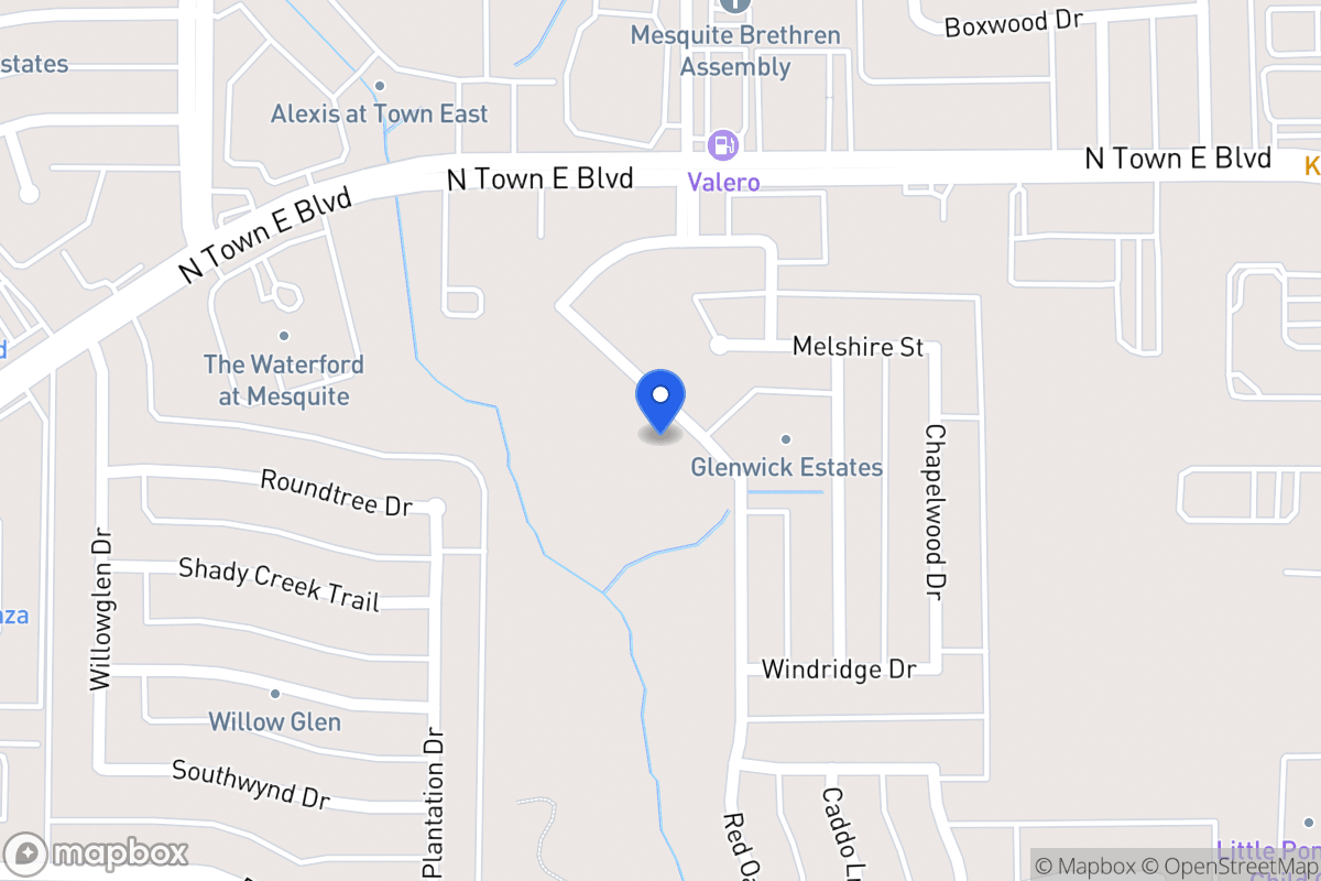Map of 3407 Willowcreek Dr
