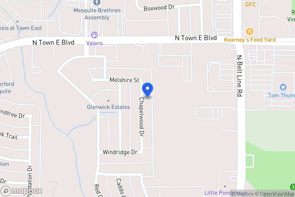 Map of 3408 Chapelwood Dr