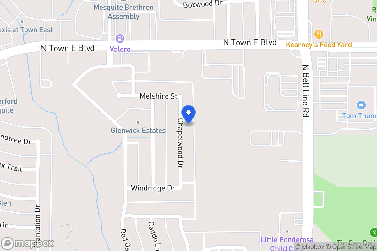 Map of 3406 Chapelwood Dr