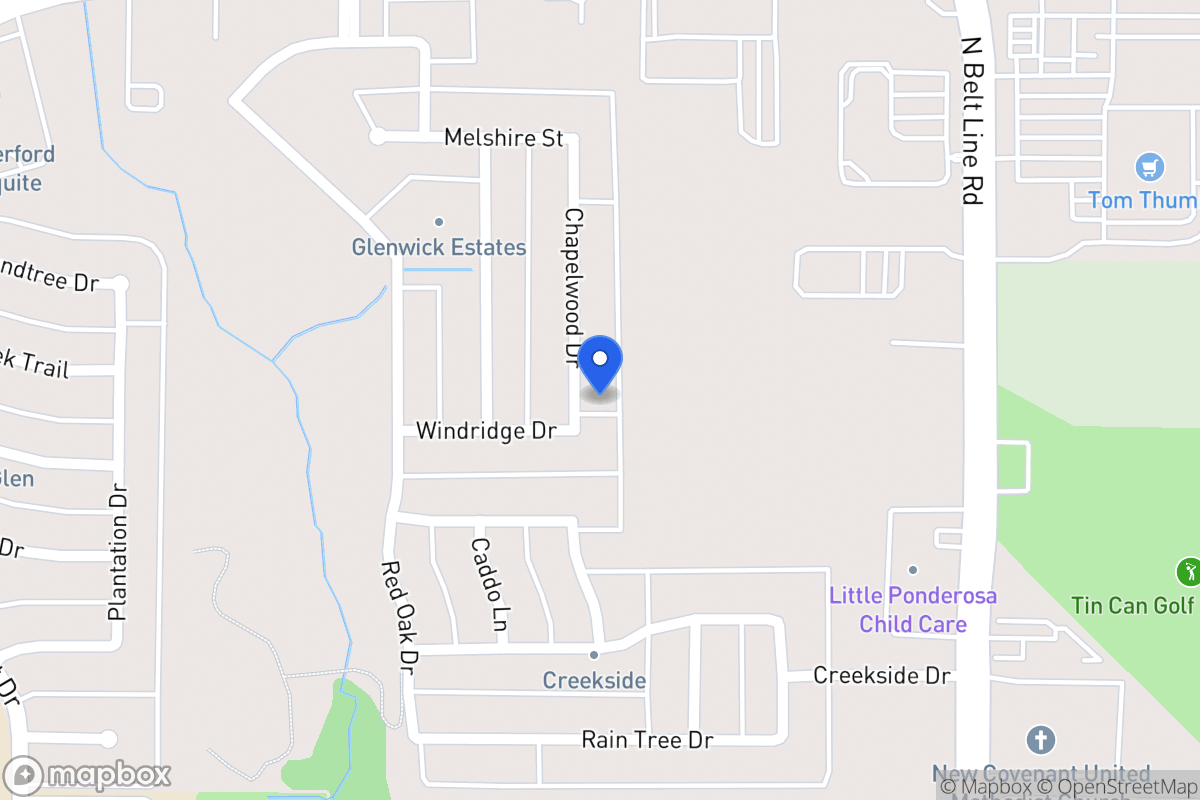 Map of 3320 Chapelwood Dr