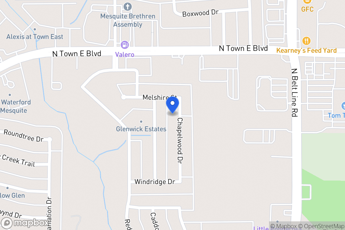Map of 3407 Chapelwood Dr
