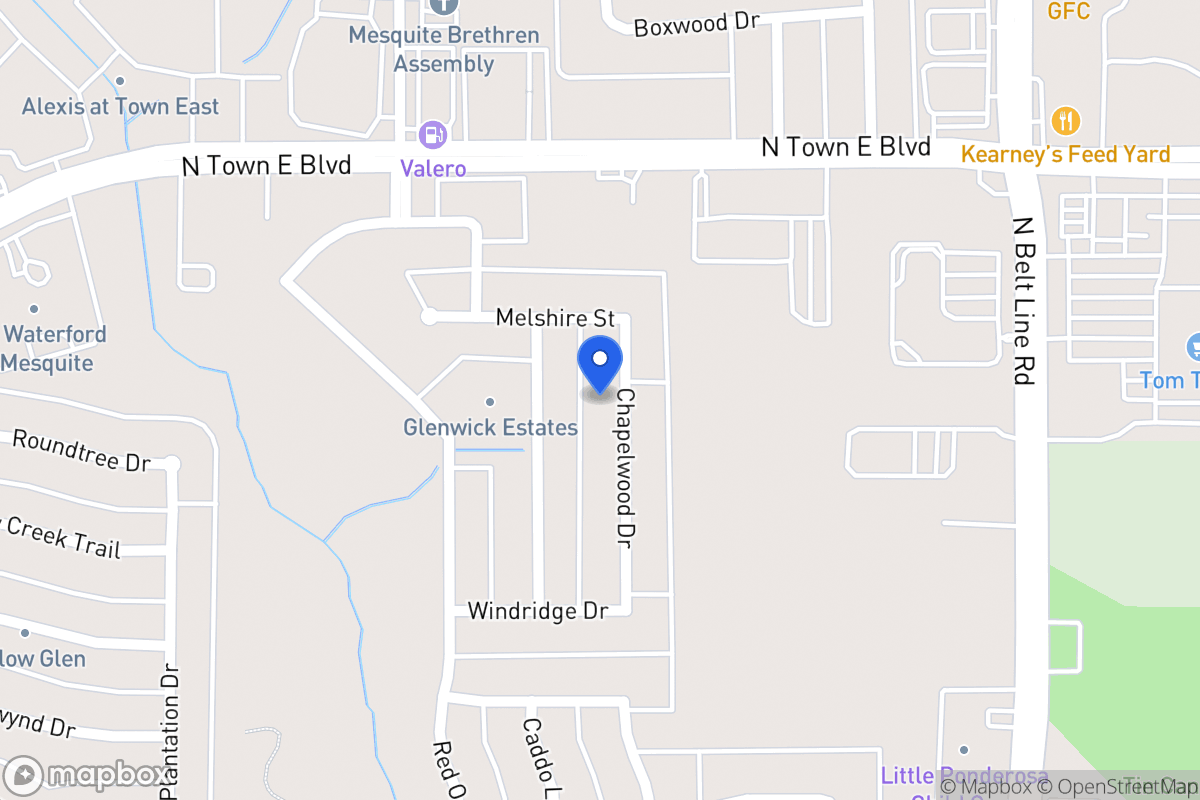 Map of 3405 Chapelwood Dr