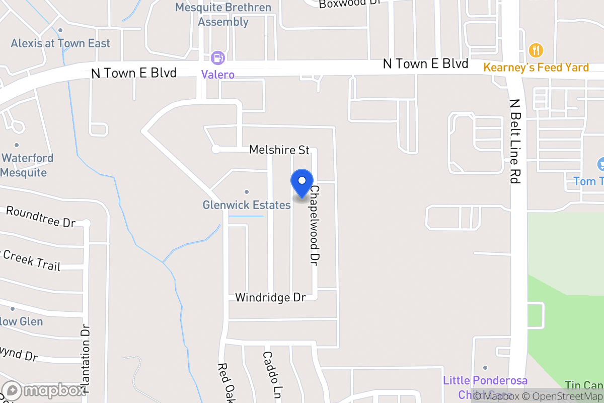 Map of 3403 Chapelwood Dr