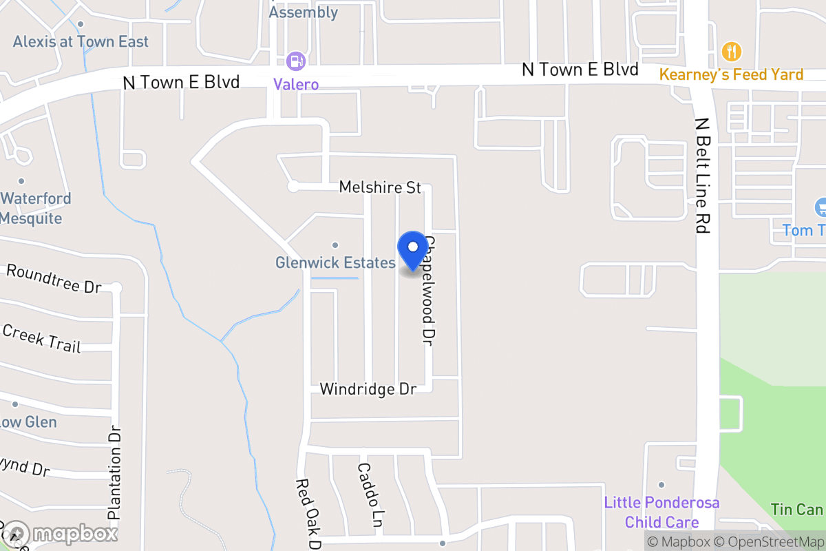 Map of 3401 Chapelwood Dr