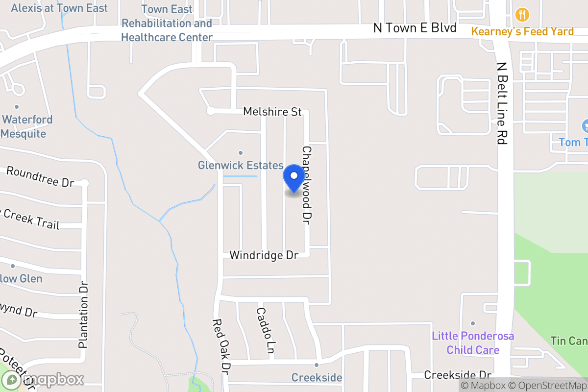 Map of 3327 Chapelwood Dr