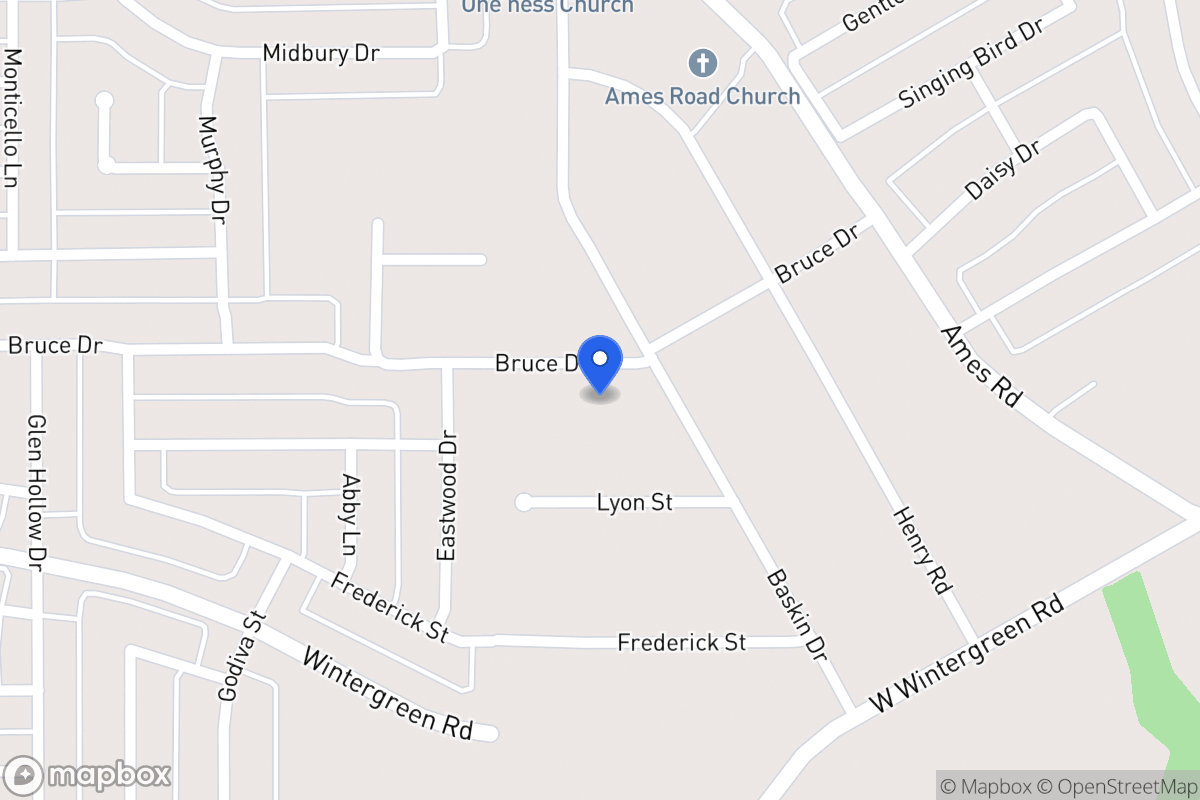 Map of 1636 Bruce Dr