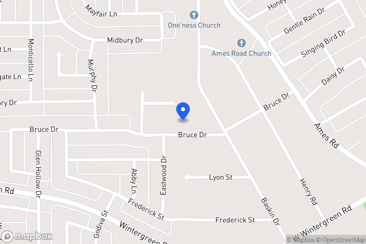 Map of 1645 Bruce Dr