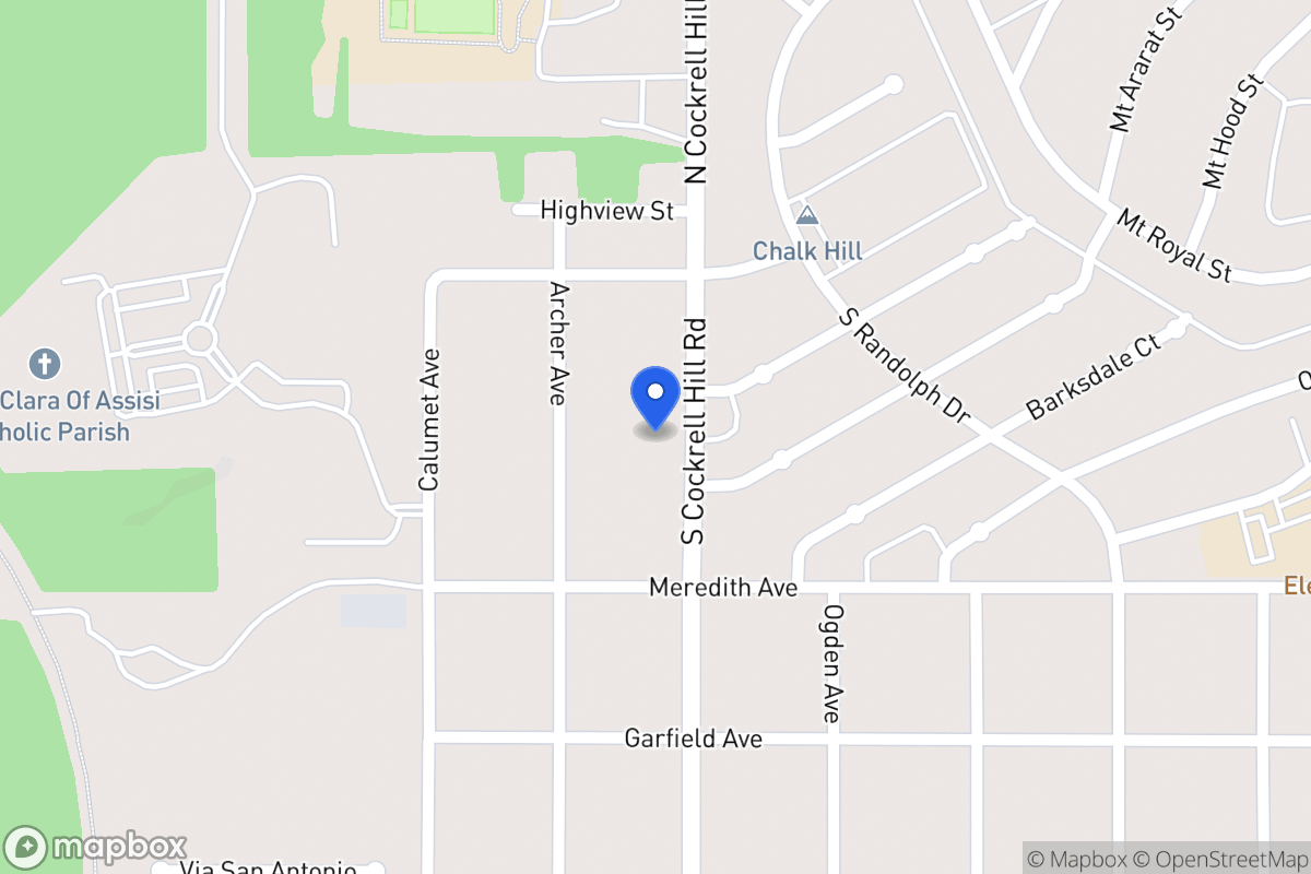 Map of 223 S Cockrell Hill Rd