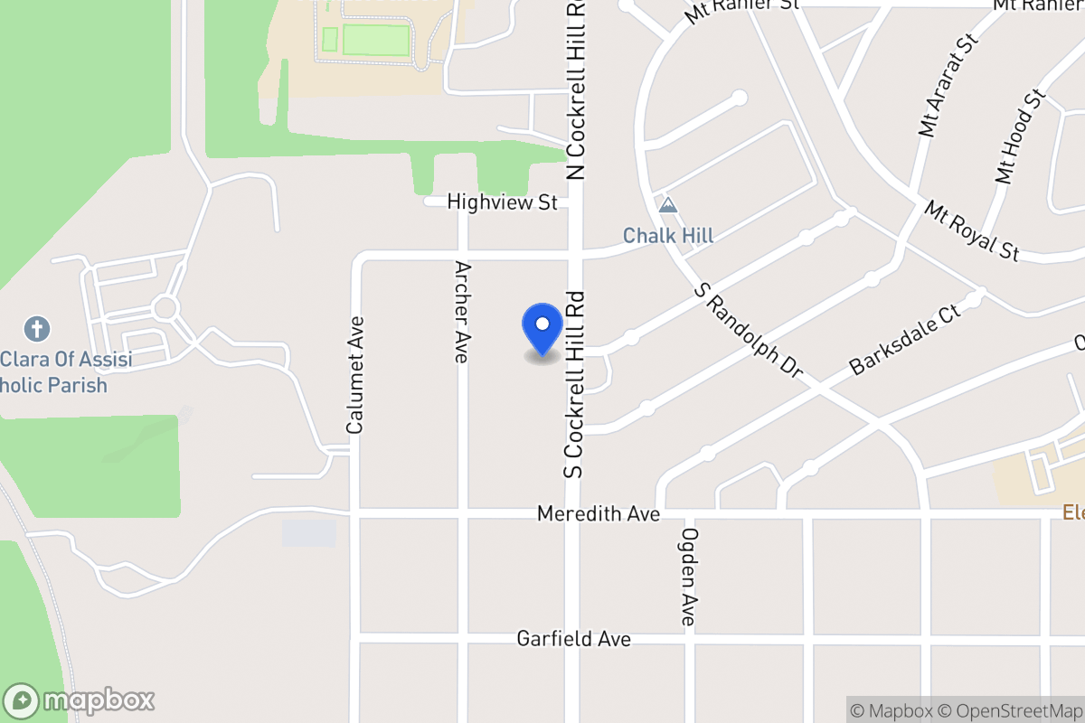 Map of 215 S Cockrell Hill Rd