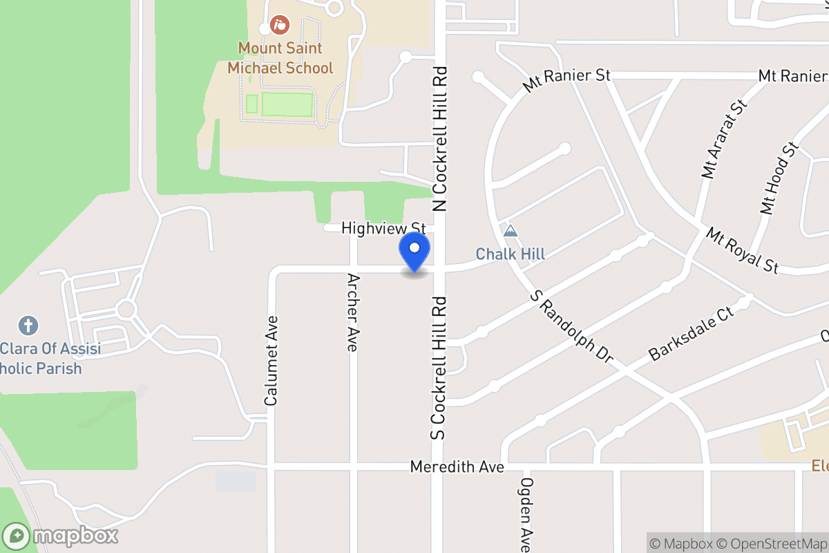 Map of 115 S Cockrell Hill Rd