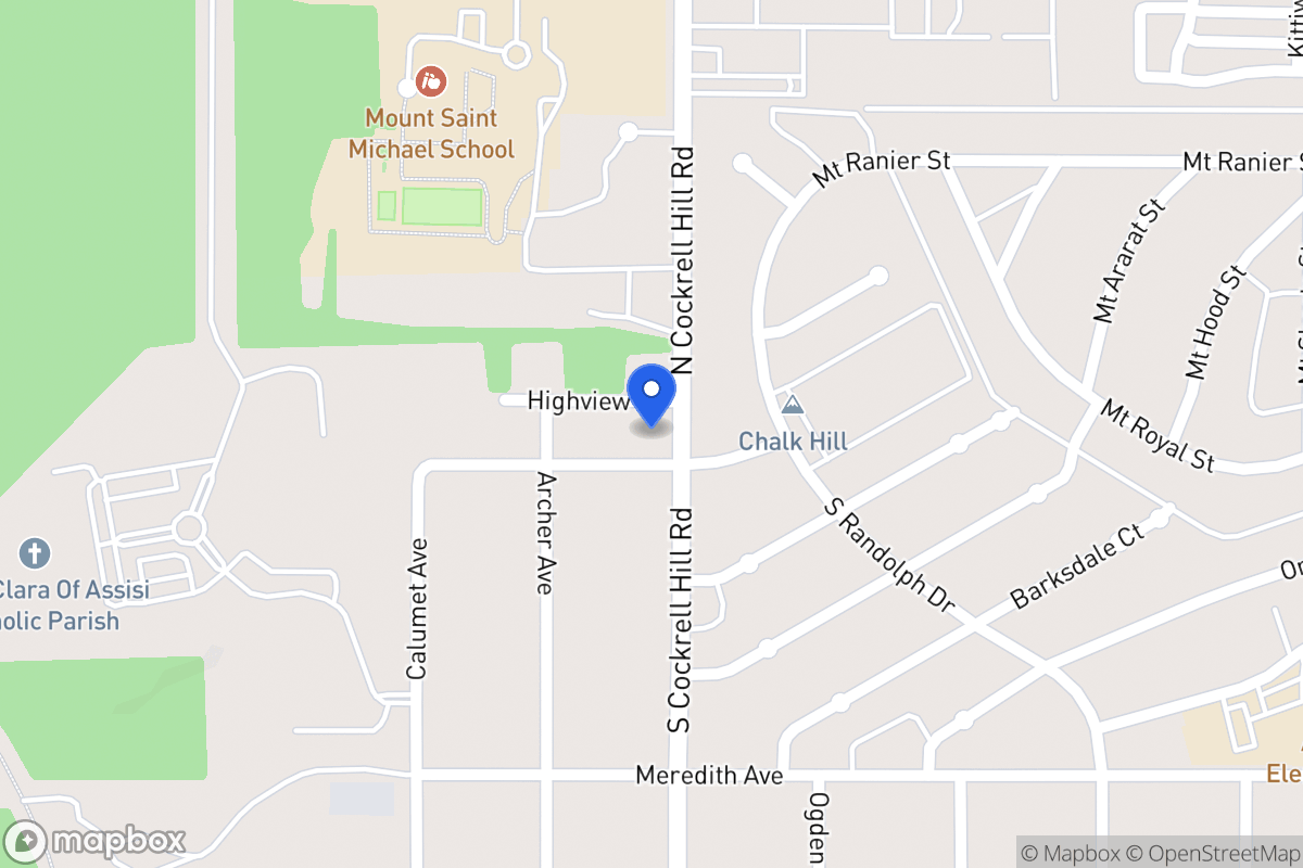 Map of 105 S Cockrell Hill Rd