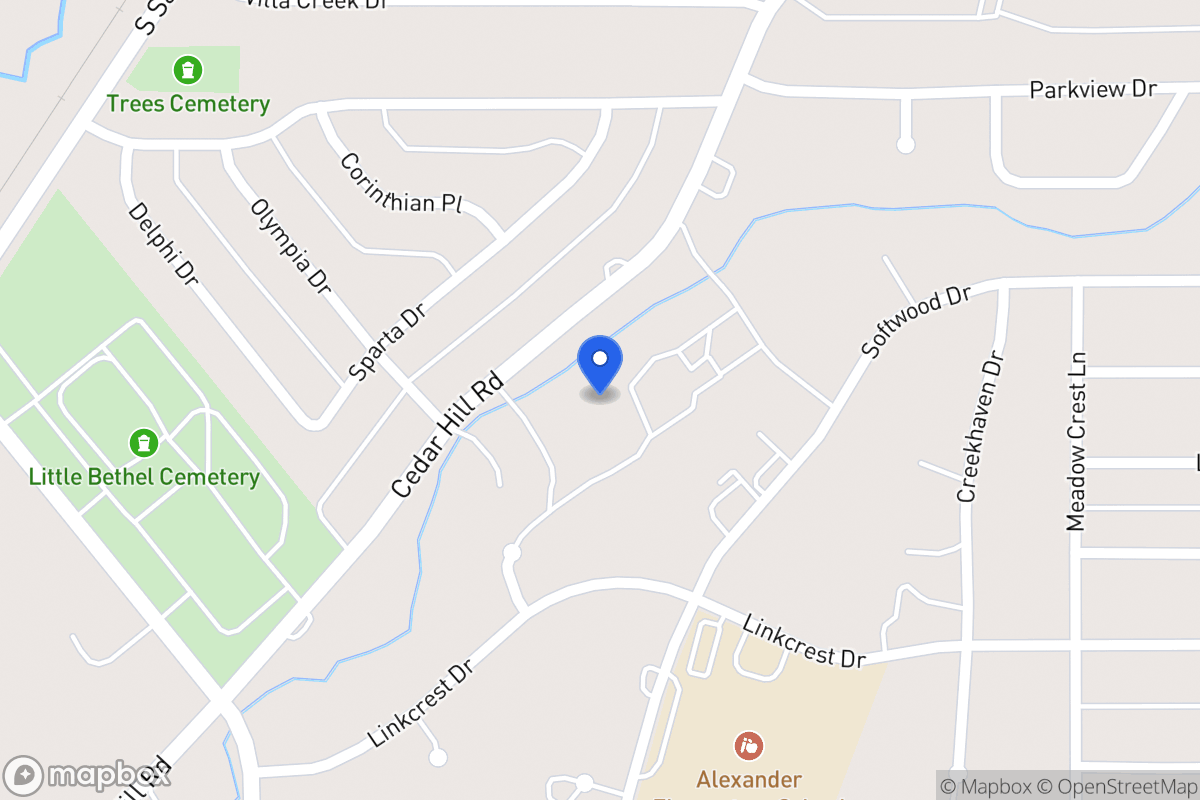 Map of 1700 Cedar Hill Rd