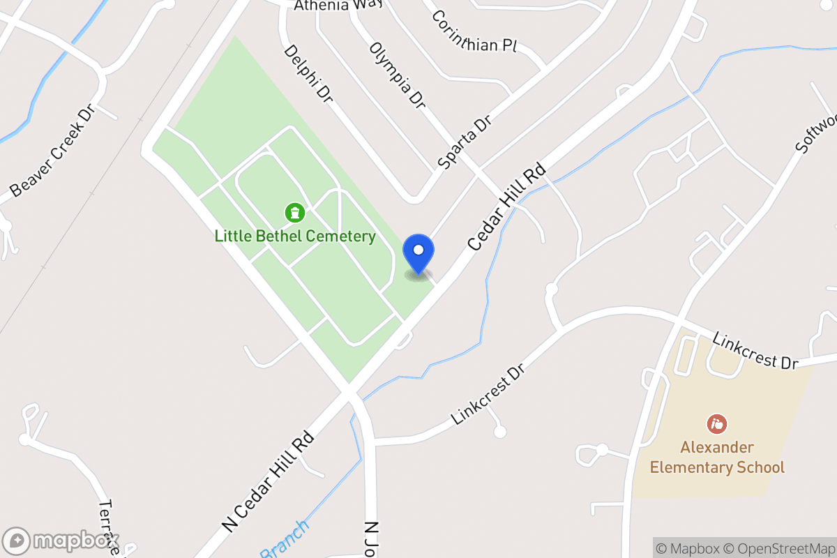Map of 1803 Cedar Hill Rd