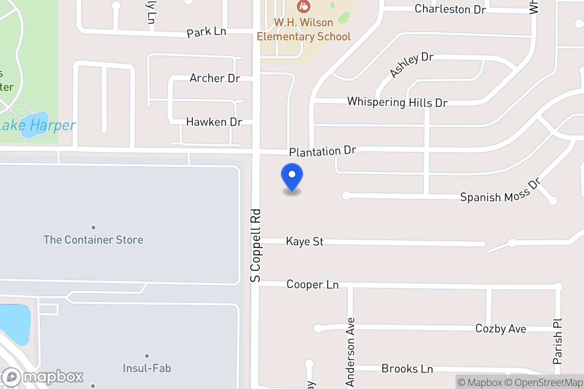 Map of 404 S Coppell Rd