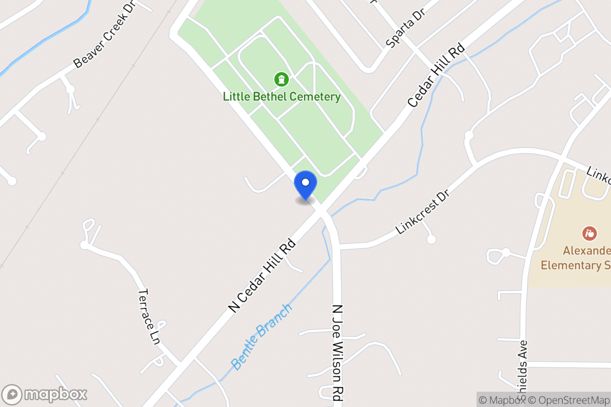 Map of 1500 Cedar Hill Rd