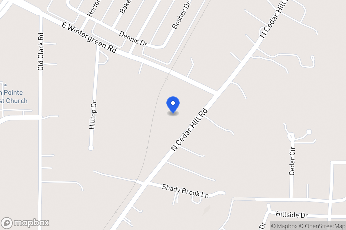 Map of 1217 N Cedar Hill Rd