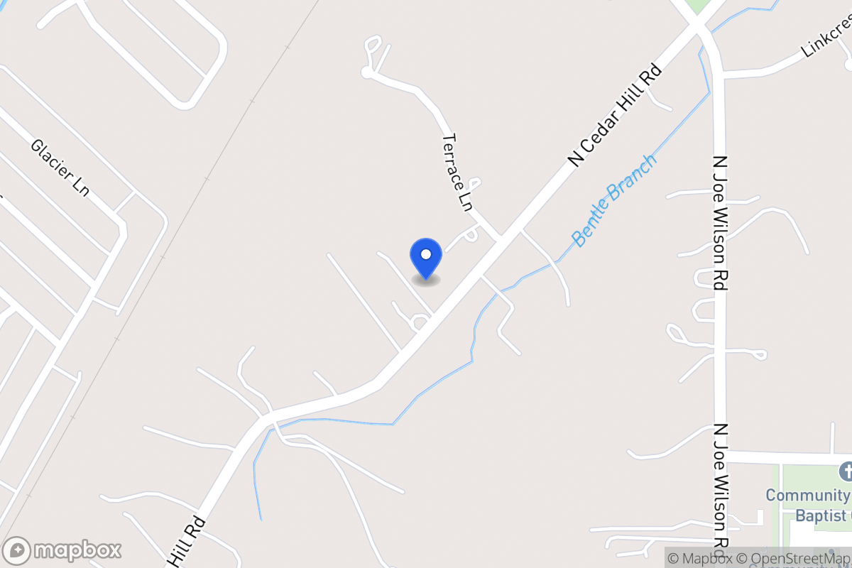 Map of 1527 N Cedar Hill Rd